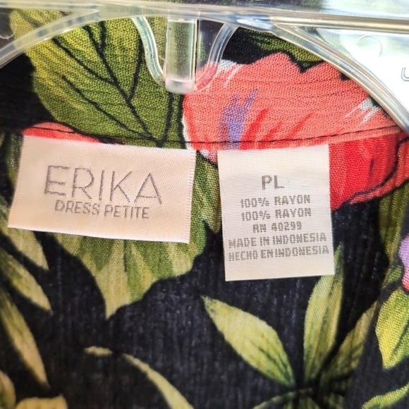 Vintage Erika 90's Floral Button Down Maxi Dress Sze Petite Large - Picture 2 of 6